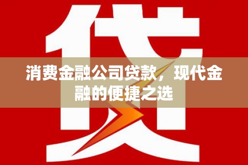 宝丰消费金融公司贷款，现代金融的便捷之选